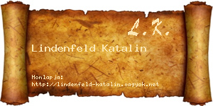 Lindenfeld Katalin névjegykártya